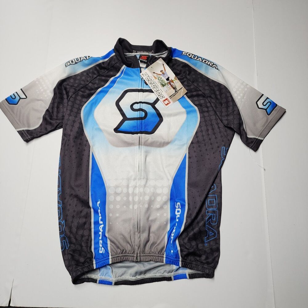 Squadra Cycling Jersey L Full Zip Short Sleeve RACE Active Bicycle NEW